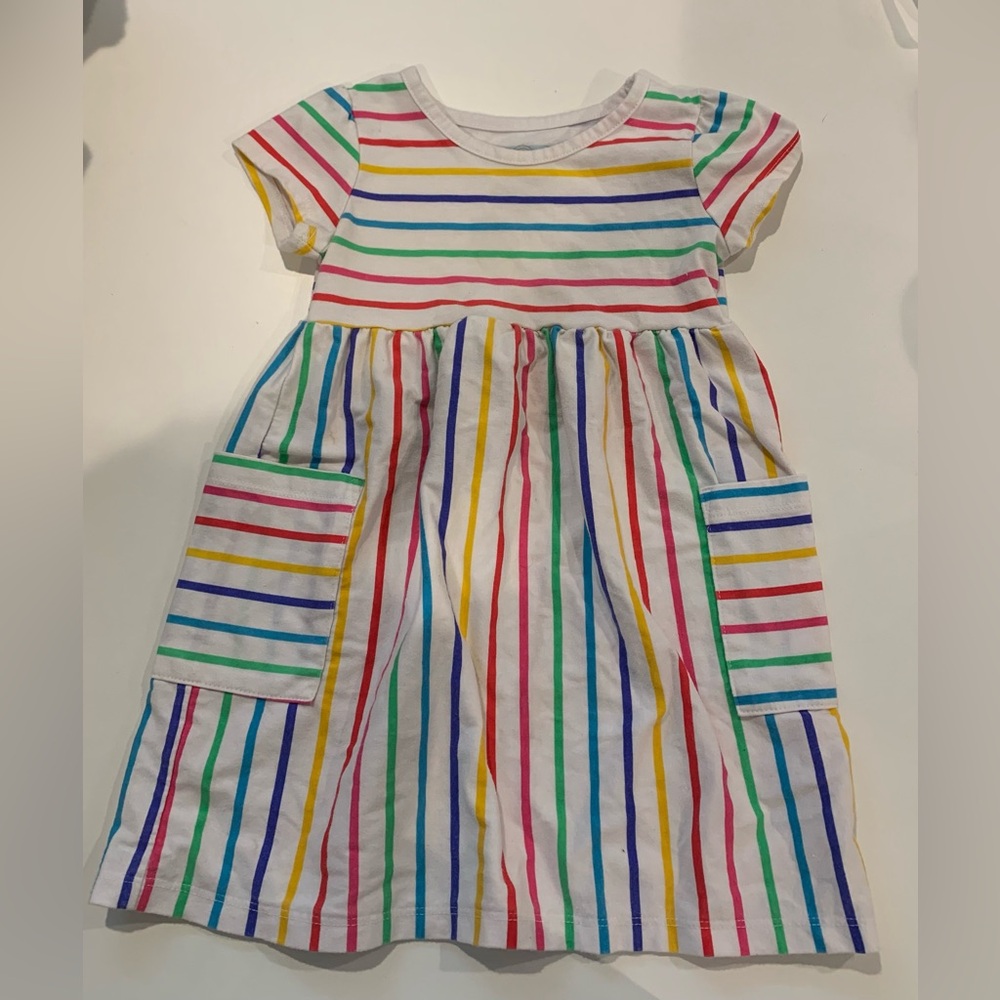 6/$20 Wonder Nation Colorful Striped Kids Dress